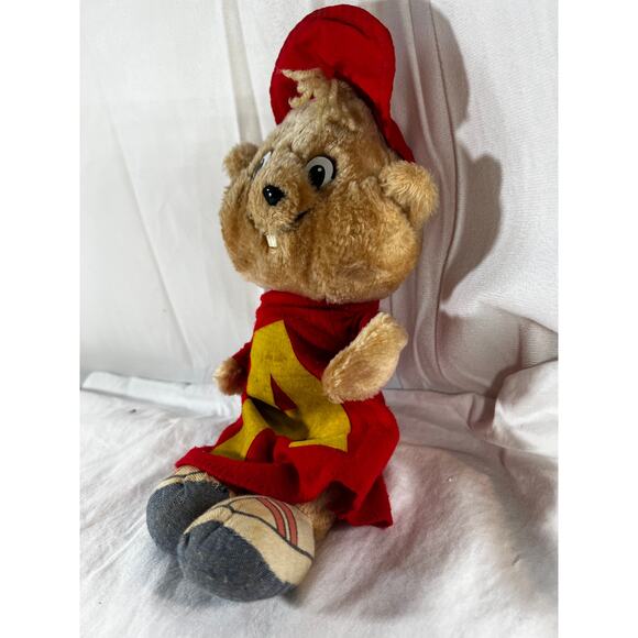 1983 Alvin and The Chipmunks CBS Toys Vintage Plush Stuffed Animal Toy 12" Nice - Picture 4 of 16